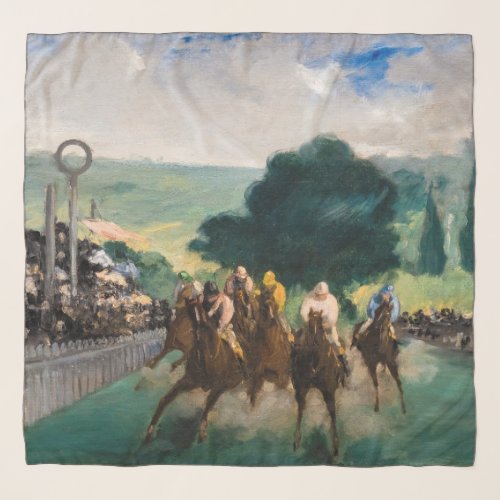Edouard Manet _ The Races at Longchamp Scarf