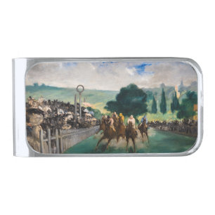 Edouard Manet - The Races at Longchamp Silver Finish Money Clip