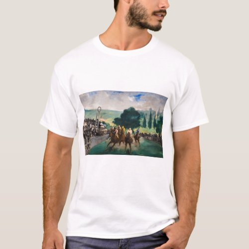 Edouard Manet _ The Races at Longchamp T_Shirt