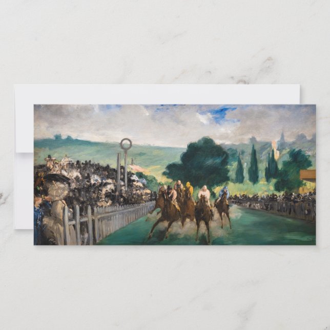 Edouard Manet - The Races at Longchamp Thank You Card (Front)