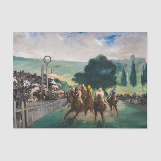 Edouard Manet - The Races at Longchamp Tissue Paper (Front)