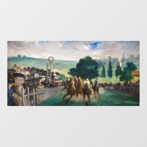 Edouard Manet _ The Races at Longchamp Window Cling