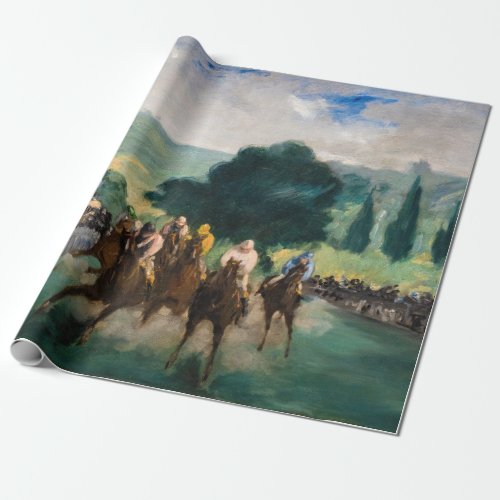 Edouard Manet _ The Races at Longchamp Wrapping Paper
