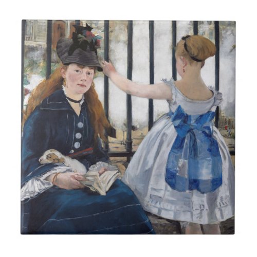 Edouard Manet _ The Railway Ceramic Tile