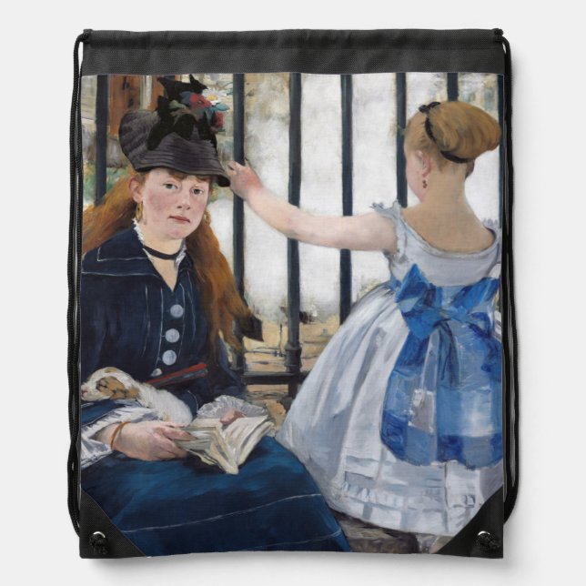 Edouard Manet - The Railway Drawstring Bag (Front)