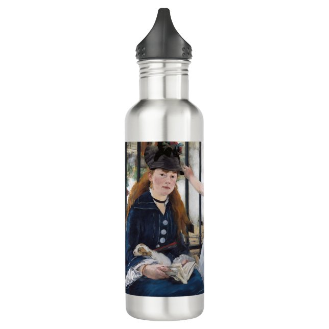 Edouard Manet - The Railway Stainless Steel Water Bottle (Left)