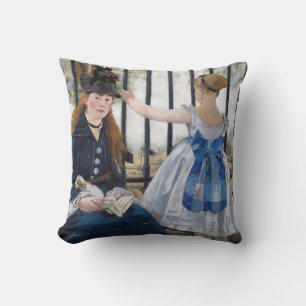 Edouard Manet - The Railway Throw Pillow