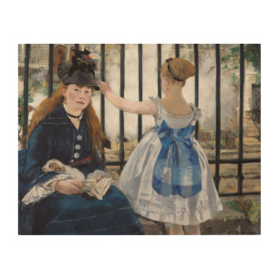 Edouard Manet - The Railway Wood Wall Art