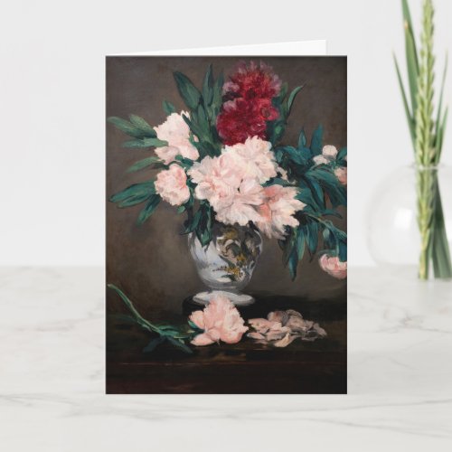 Edouard Manet _ Vase of Peonies on  Small Pedestal Card