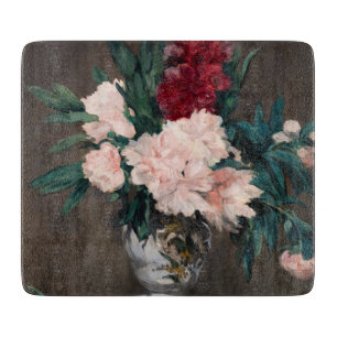 Edouard Manet - Vase of Peonies on Small Pedestal Cutting Board