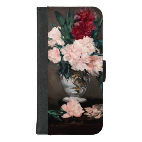 Edouard Manet _ Vase of Peonies on  Small Pedestal iPhone 87 Plus Wallet Case