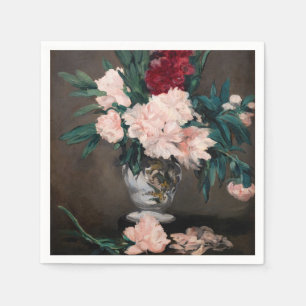 Edouard Manet - Vase of Peonies on Small Pedestal Napkins