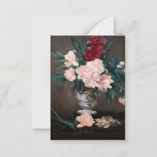 Edouard Manet - Vase of Peonies on Small Pedestal Note Card