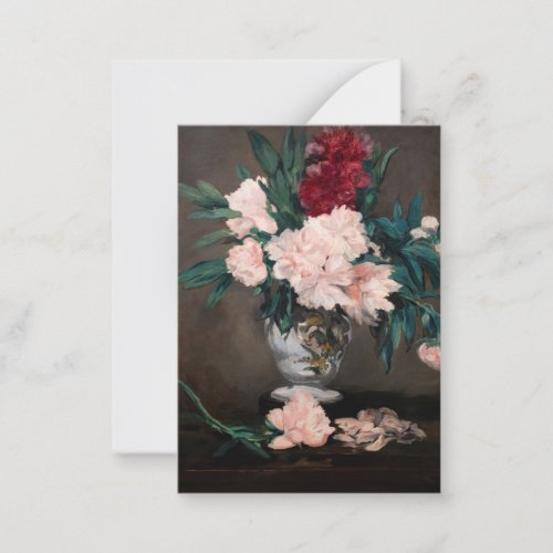 Edouard Manet _ Vase of Peonies on  Small Pedestal Note Card