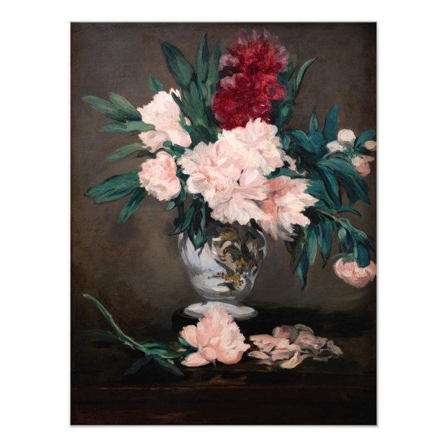 Edouard Manet - Vase of Peonies on  Small Pedestal Photo Print (Front)
