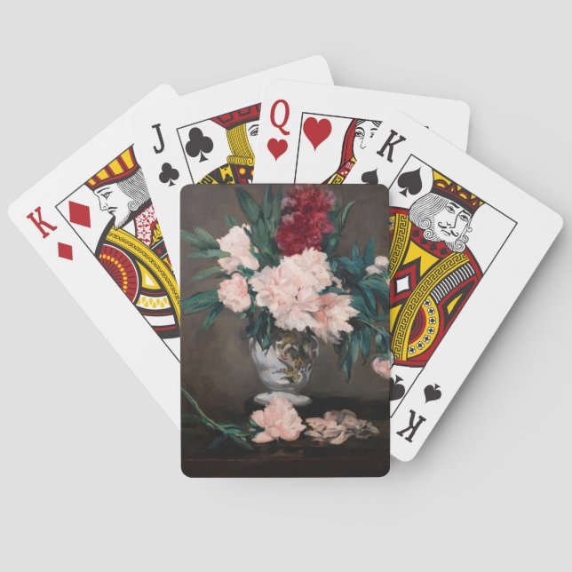 Edouard Manet - Vase of Peonies on  Small Pedestal Poker Cards (Back)