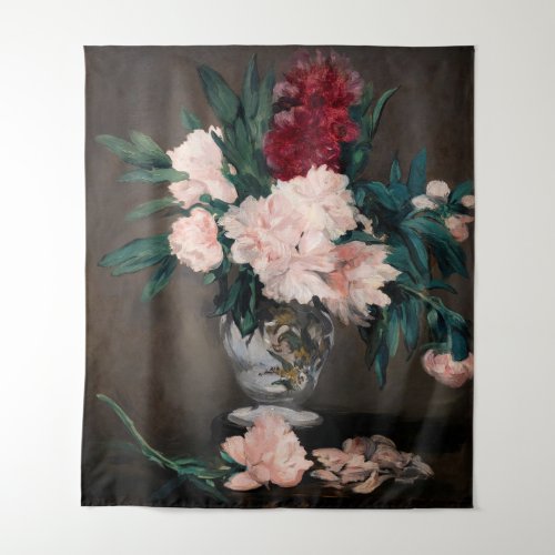 Edouard Manet _ Vase of Peonies on  Small Pedestal Tapestry