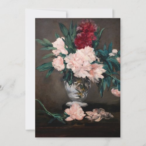Edouard Manet _ Vase of Peonies on  Small Pedestal Thank You Card