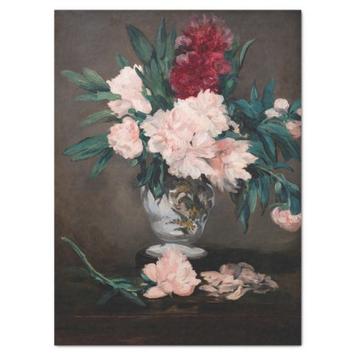 Edouard Manet _ Vase of Peonies on  Small Pedestal Tissue Paper