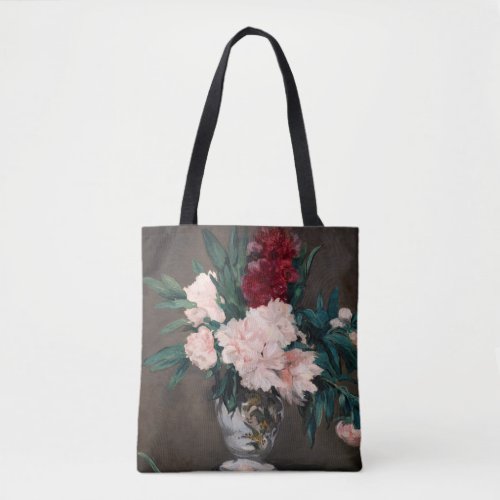 Edouard Manet _ Vase of Peonies on  Small Pedestal Tote Bag