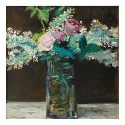 Edouard Manet Vase of White Lilacs and Roses  Acrylic Print