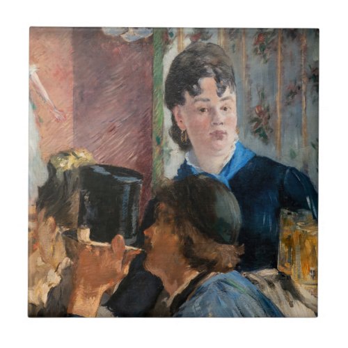 Edouard Manet _ Waitress Serving Beer Ceramic Tile