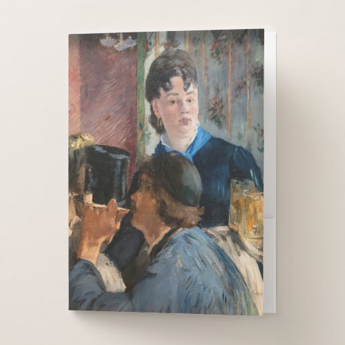 Edouard Manet _ Waitress Serving Beer Pocket Folder