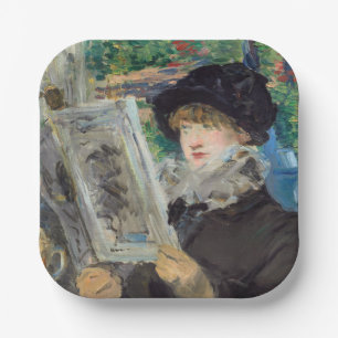 Edouard Manet - Woman Reading Paper Plates
