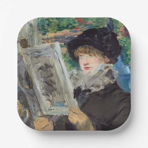 Edouard Manet _ Woman Reading Paper Plates