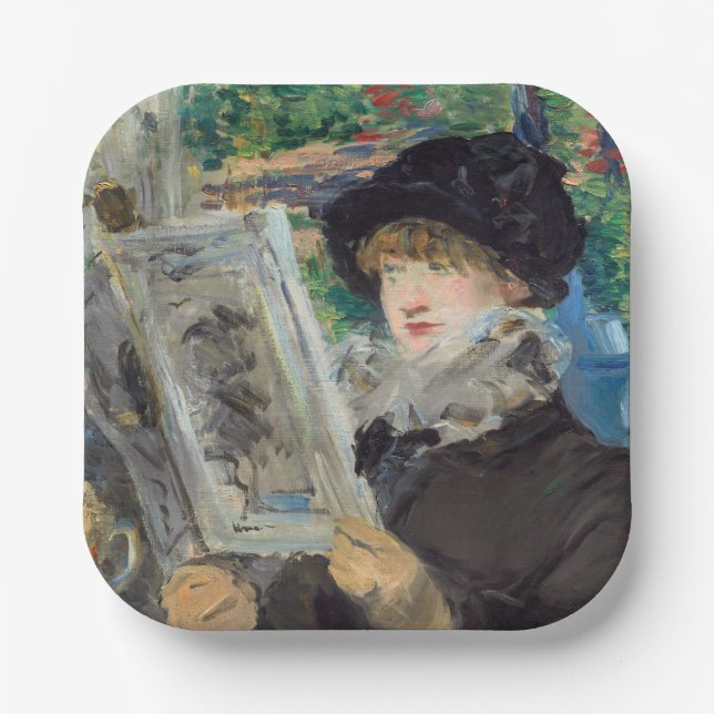 Edouard Manet - Woman Reading Paper Plates (Front)