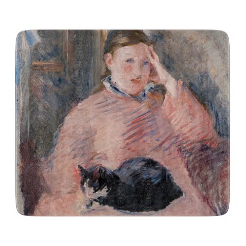 Edouard Manet _ Woman with a Cat Cutting Board