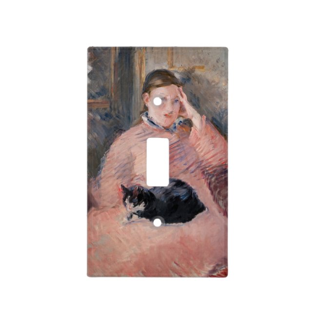 Edouard Manet - Woman with a Cat Light Switch Cover (Front)