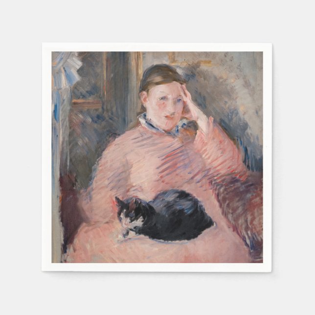 Edouard Manet - Woman with a Cat Napkins (Front)