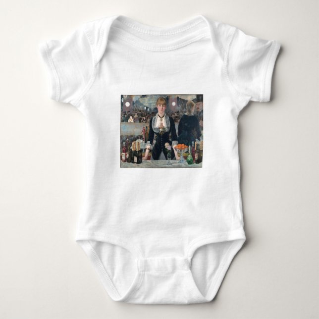 Edouard Manet's A Bar at the Folies-Bergère Baby Bodysuit (Front)