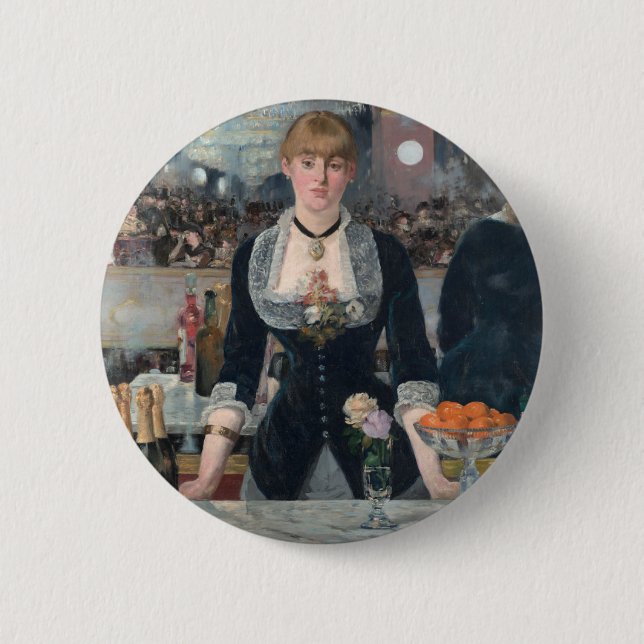 Edouard Manet's A Bar at the Folies-Bergère Button (Front)
