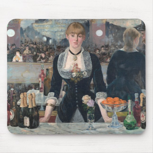 Edouard Manet's A Bar at the Folies-Bergère Mouse Pad (Front)