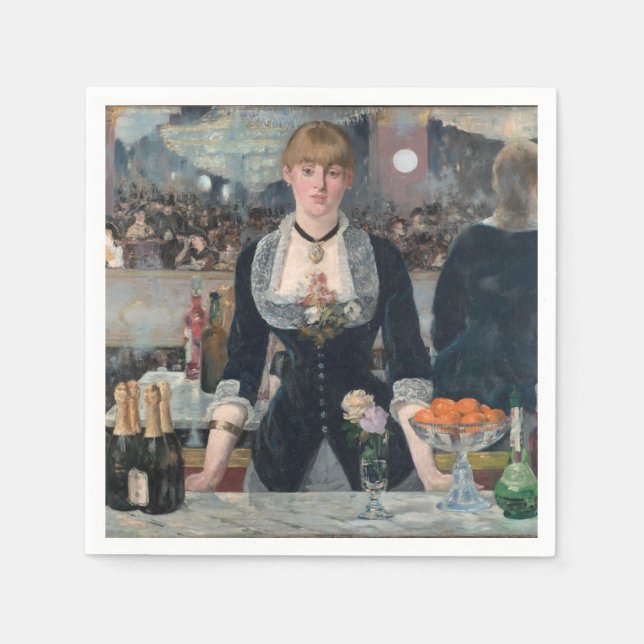 Edouard Manet's A Bar at the Folies-Bergère Napkins (Front)