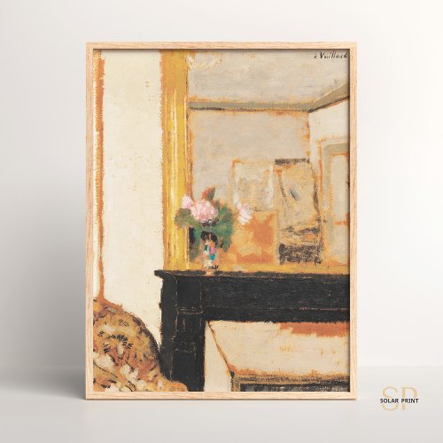 douard Vuillard Vase of Flowers on a Mantelpiece  Poster