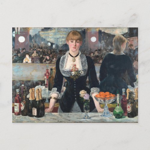EDOUART MANET _ A bar at the Folies_Bergere 1882 Postcard