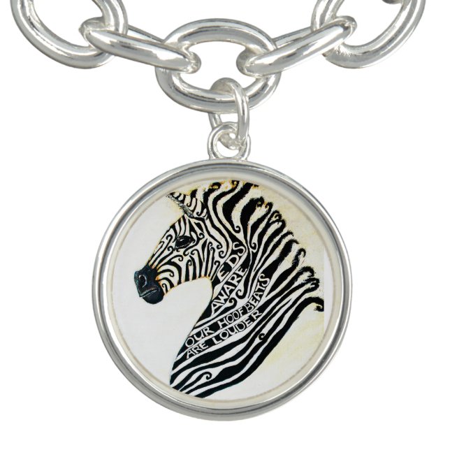 EDS Aware Zebra Charm Bracelet (Design)