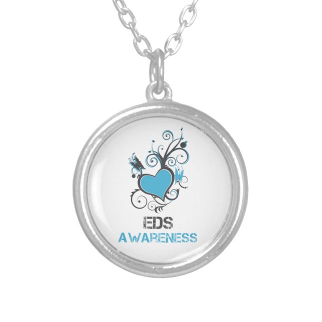 EDS Awareness Heart Butterfly Necklace (Front)