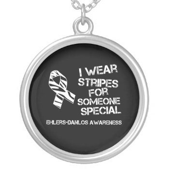 Eds Awareness I Wear Stripes Necklace by stripedhope at Zazzle