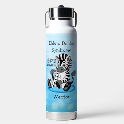 EDS Awareness Ribbon and Zebra Water Bottle