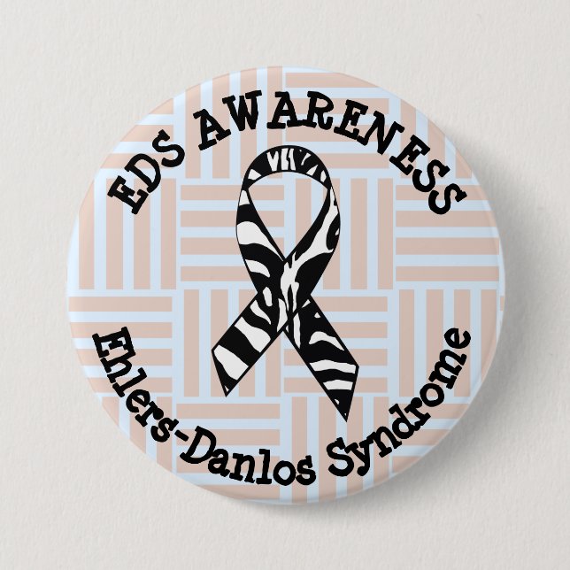 EDS Awareness Ribbon  Button (Front)