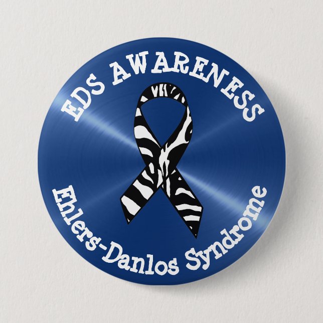 EDS Awareness Ribbon  Button (Front)