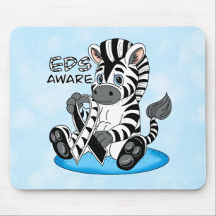 EDS Awareness Zebra Ribbon Mouse Pad