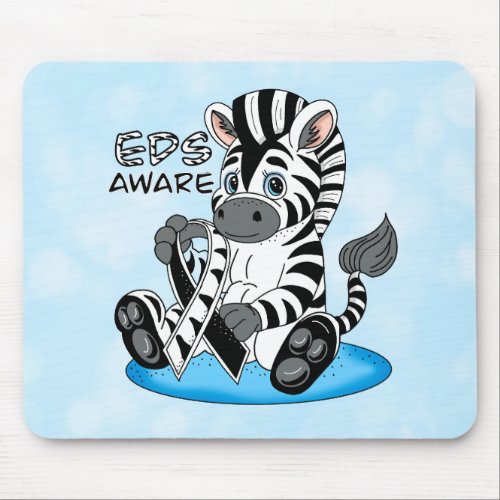 EDS Awareness Zebra Ribbon  Mouse Pad