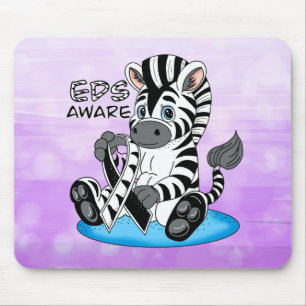 EDS Awareness Zebra Ribbon  Mouse Pad