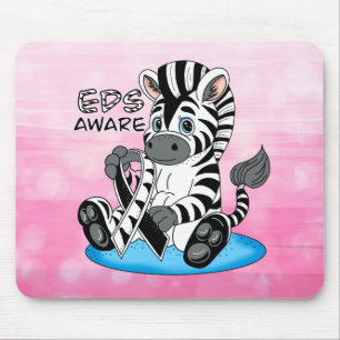 EDS Awareness Zebra Ribbon Mouse Pad