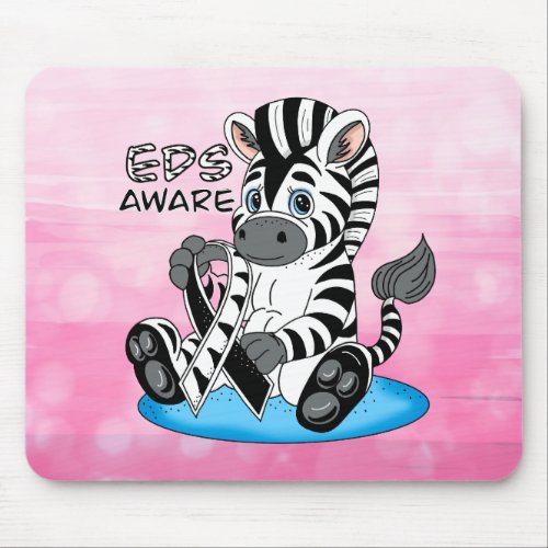 EDS Awareness Zebra Ribbon  Mouse Pad